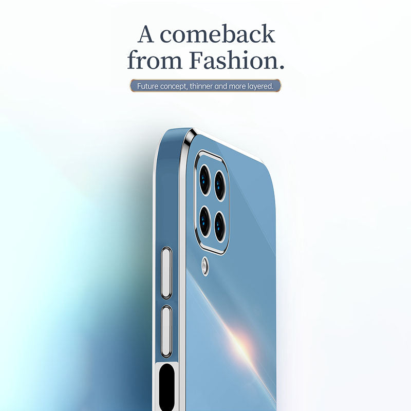 Ochranný kryt na telefon XINLI pro Samsung Galaxy M32 (globální verze) 4G Galvanické pokovování Golden Edge TPU Ochranný kryt na telefon XINLI pro Samsung Galaxy M32 (globální verze) 4G Galvanické pokovování Golden Edge TPU